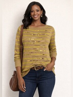 Coldwater Creek Women's Striped Sweater